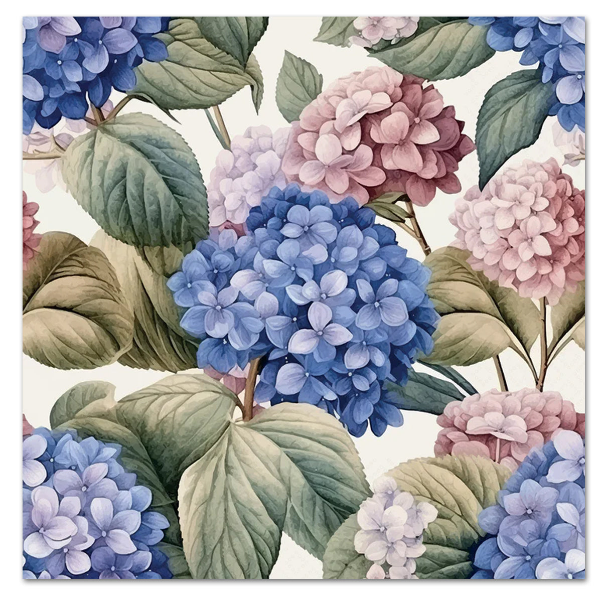 Painted Hydrangea Paper Luncheon Napkins