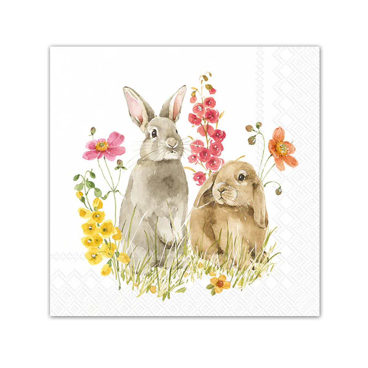 Hop On Spring Bunnies Paper Beverage Napkins