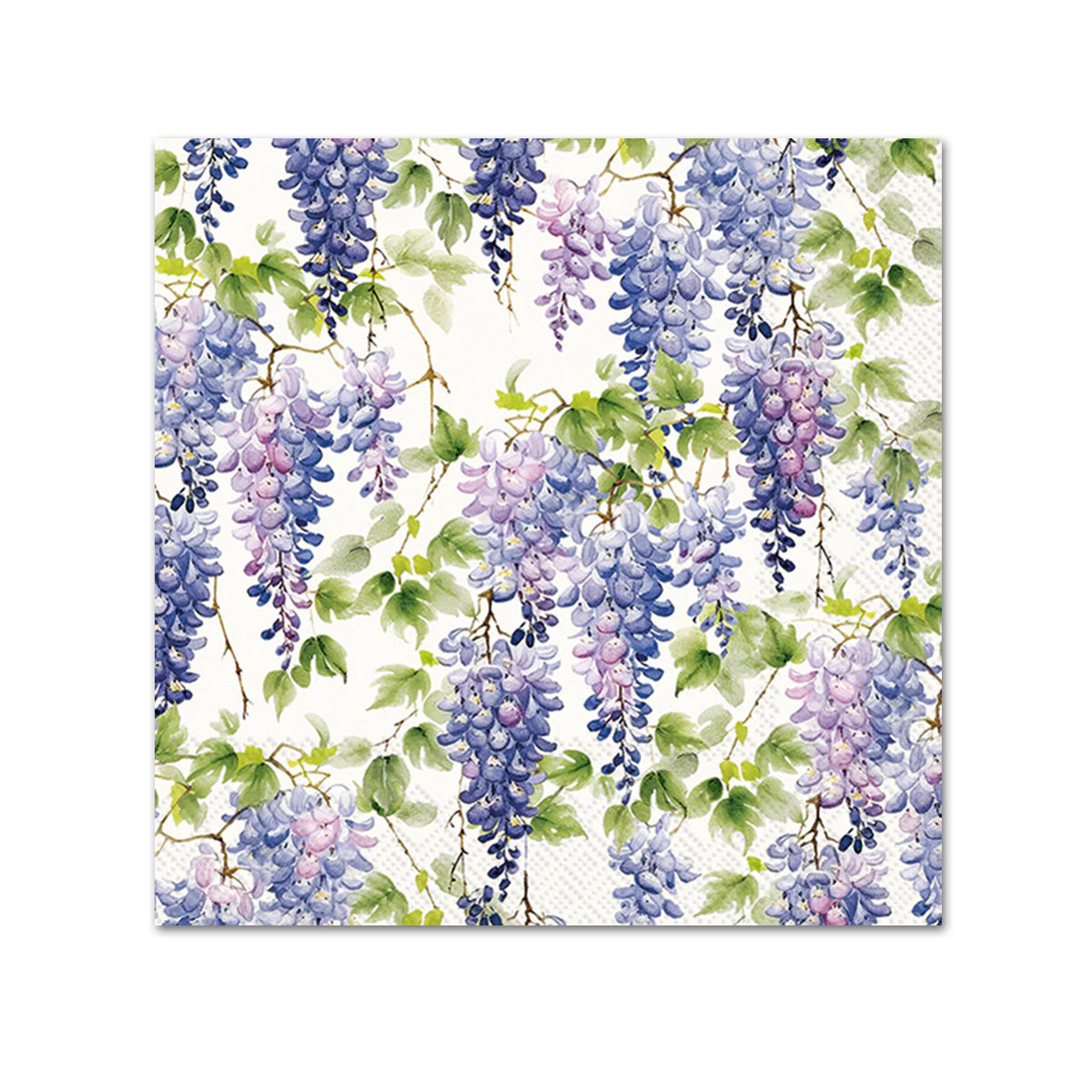 Purple Wisteria Paper Beverage Napkins