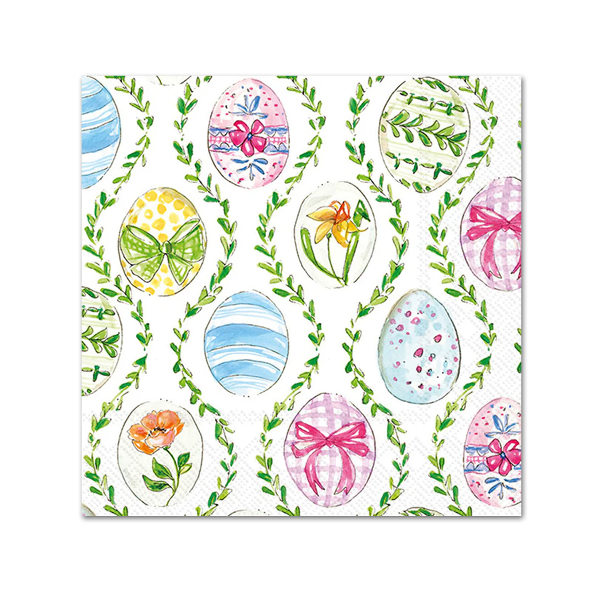Easter Bunny Eggs Paper Beverage Napkins