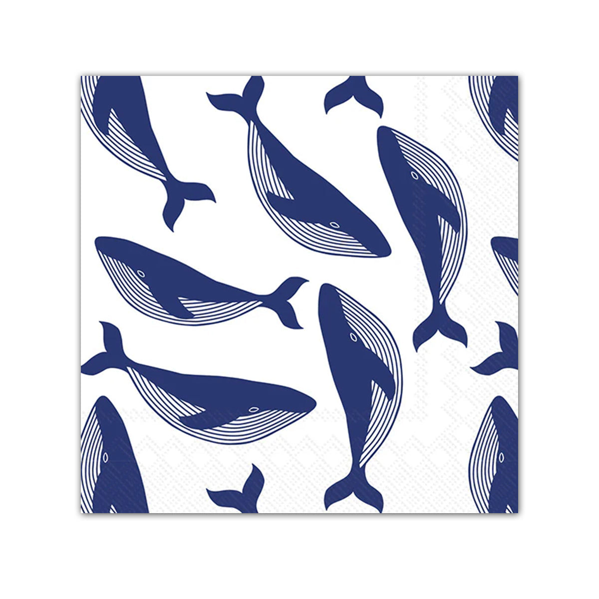 Blue Whales Paper Beverage Napkins