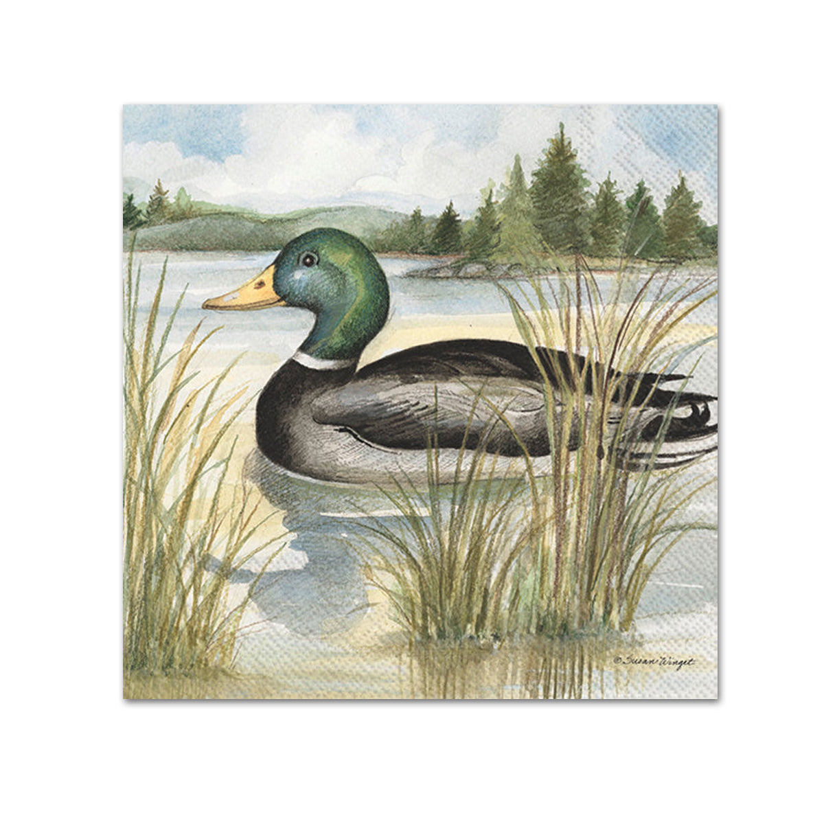 Mallard Duck Paper Beverage Napkins