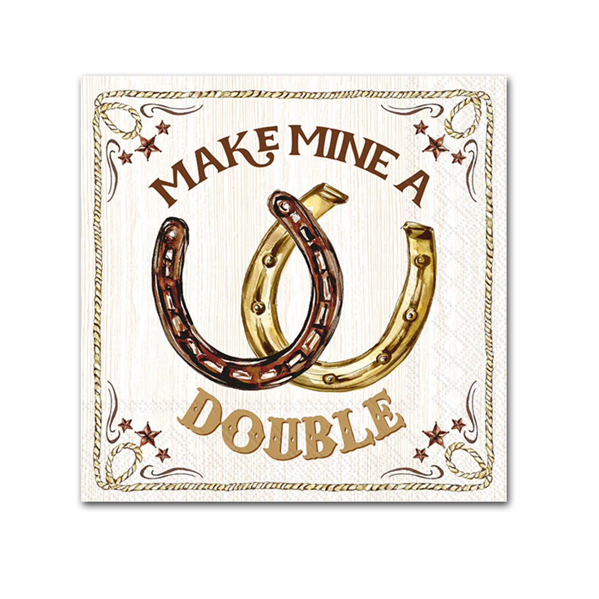 Double Horseshoes Paper Beverage Napkins