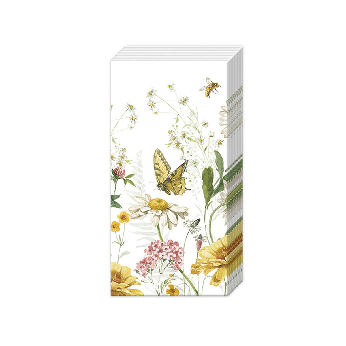 Wildflowers & Butterflies Paper Pocket Tissues