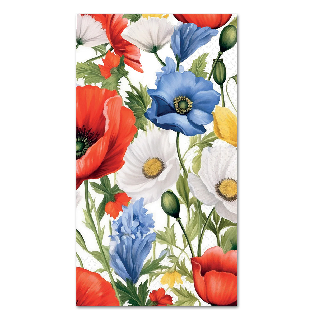 Brilliant Summer Blossoms Paper Guest Towels - Buffet Napkins