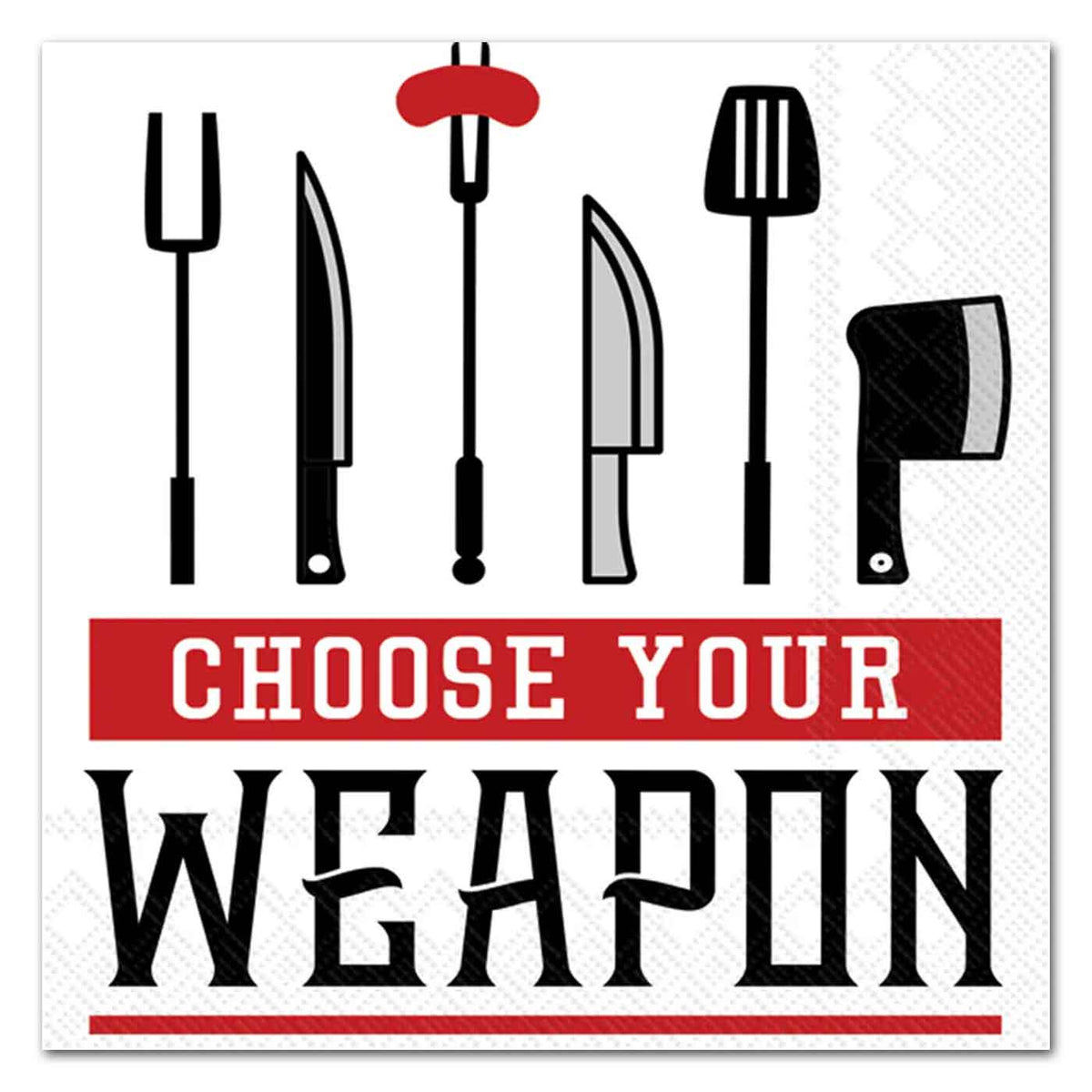 Grilling Choose Your Weapon Paper Luncheon Napkins