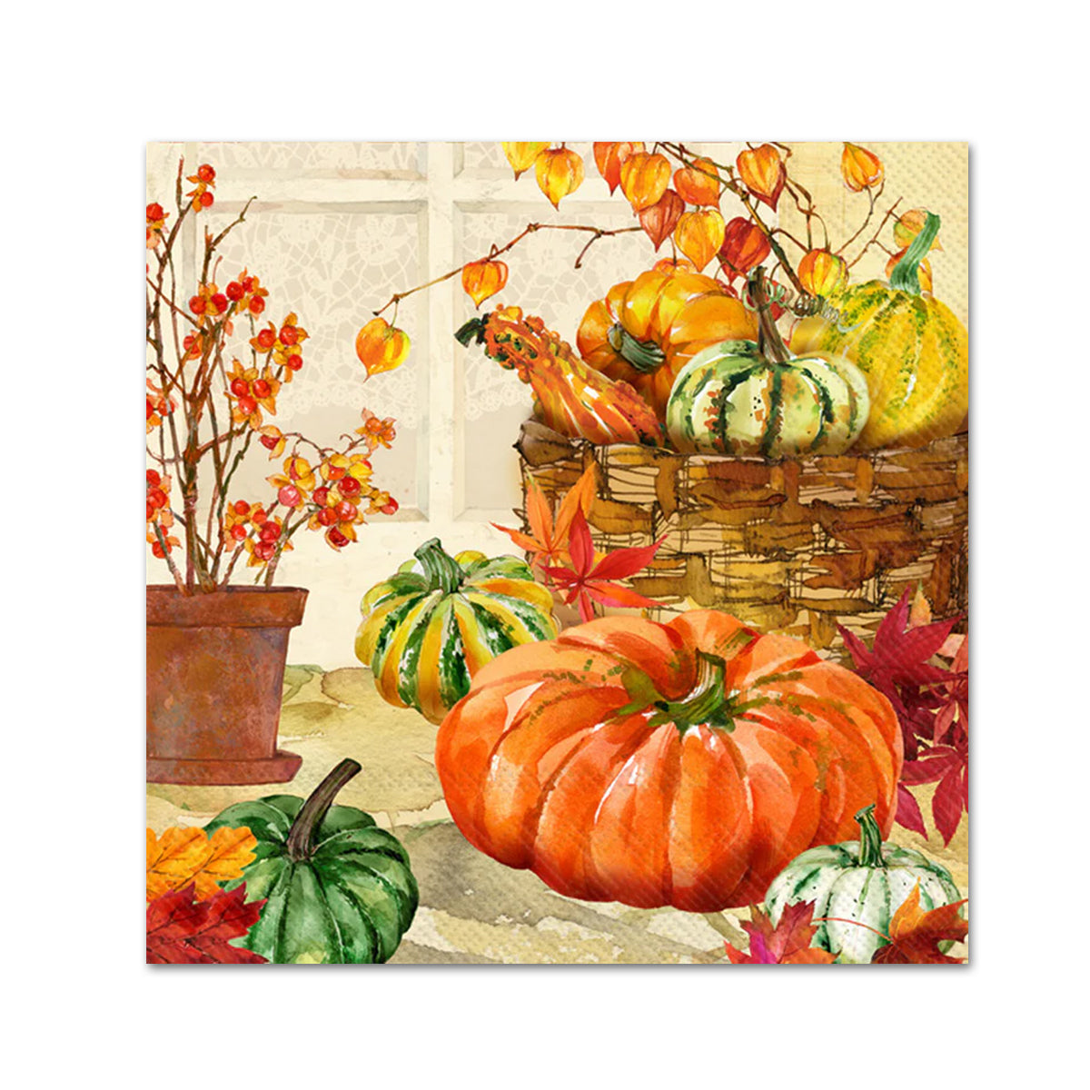 Heirloom Pumpkins Paper Beverage Napkins