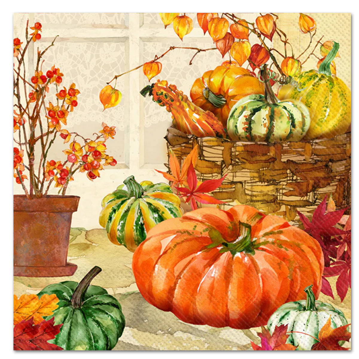 Heirloom Pumpkins Paper Luncheon Napkins