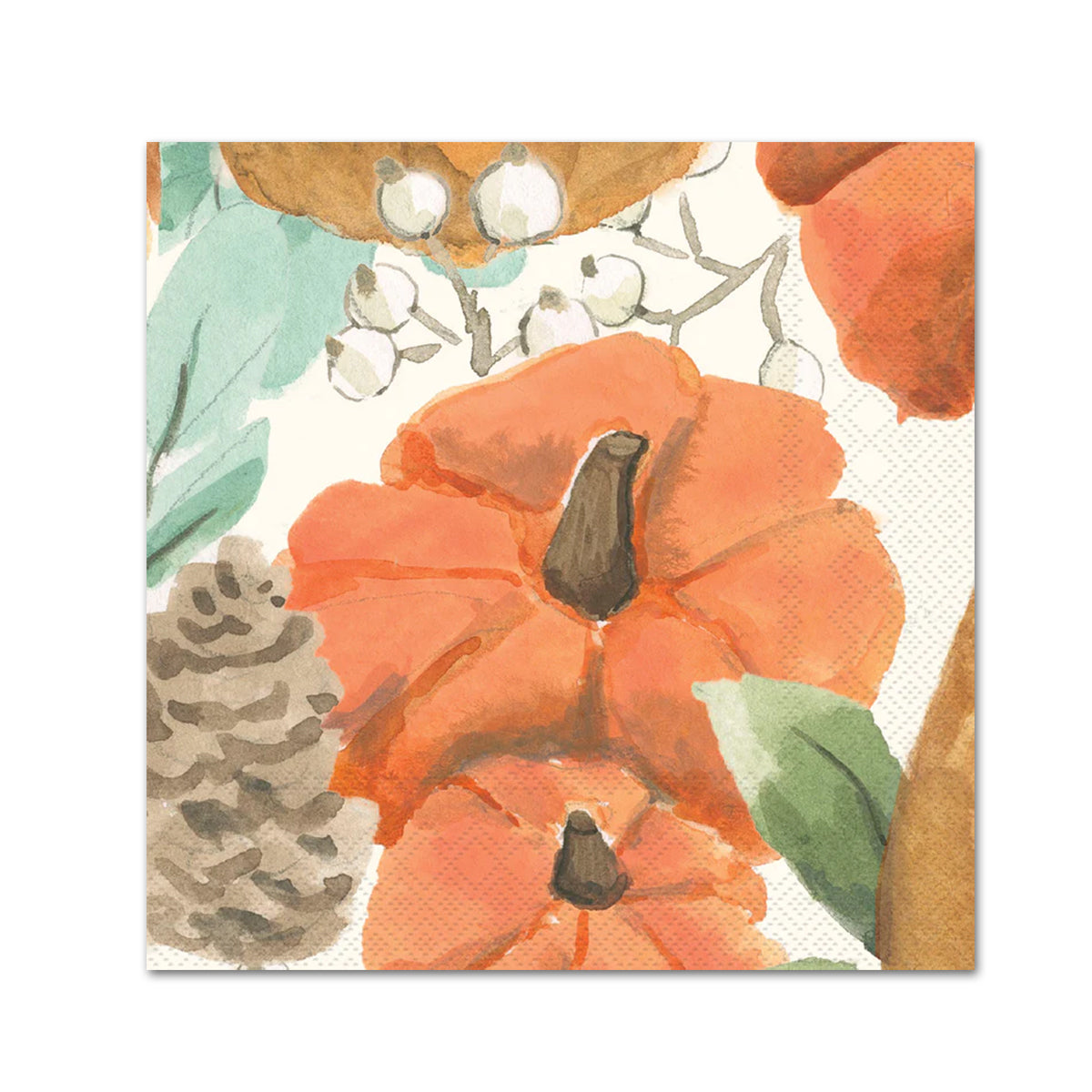 Harvest Pumpkins Paper Beverage Napkins