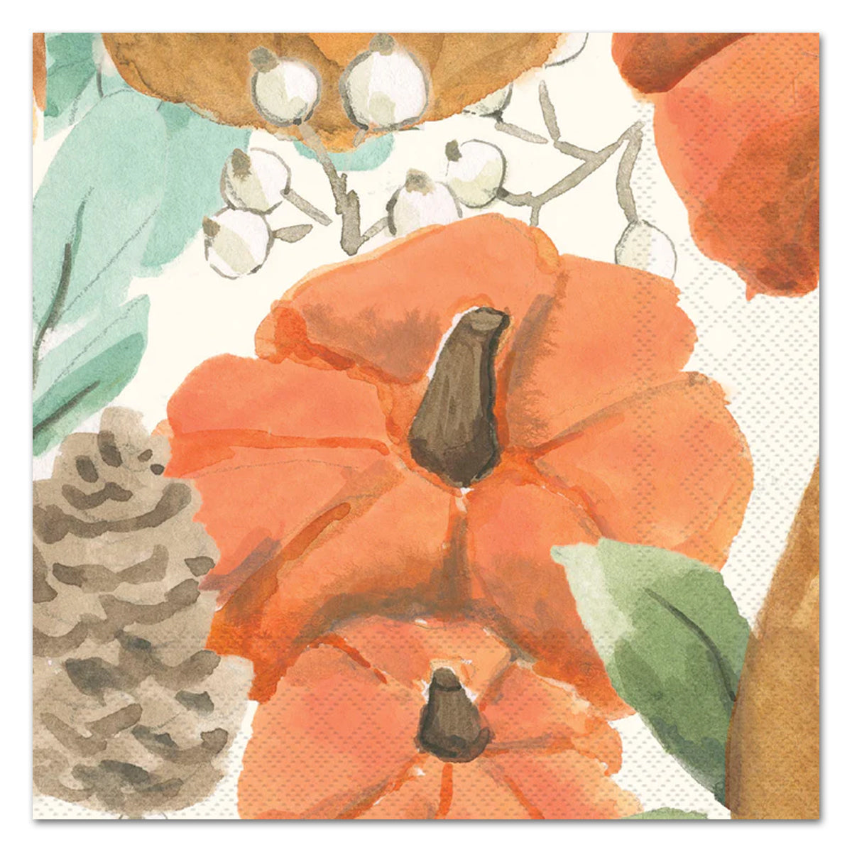 Harvest Pumpkins Paper Luncheon Napkins