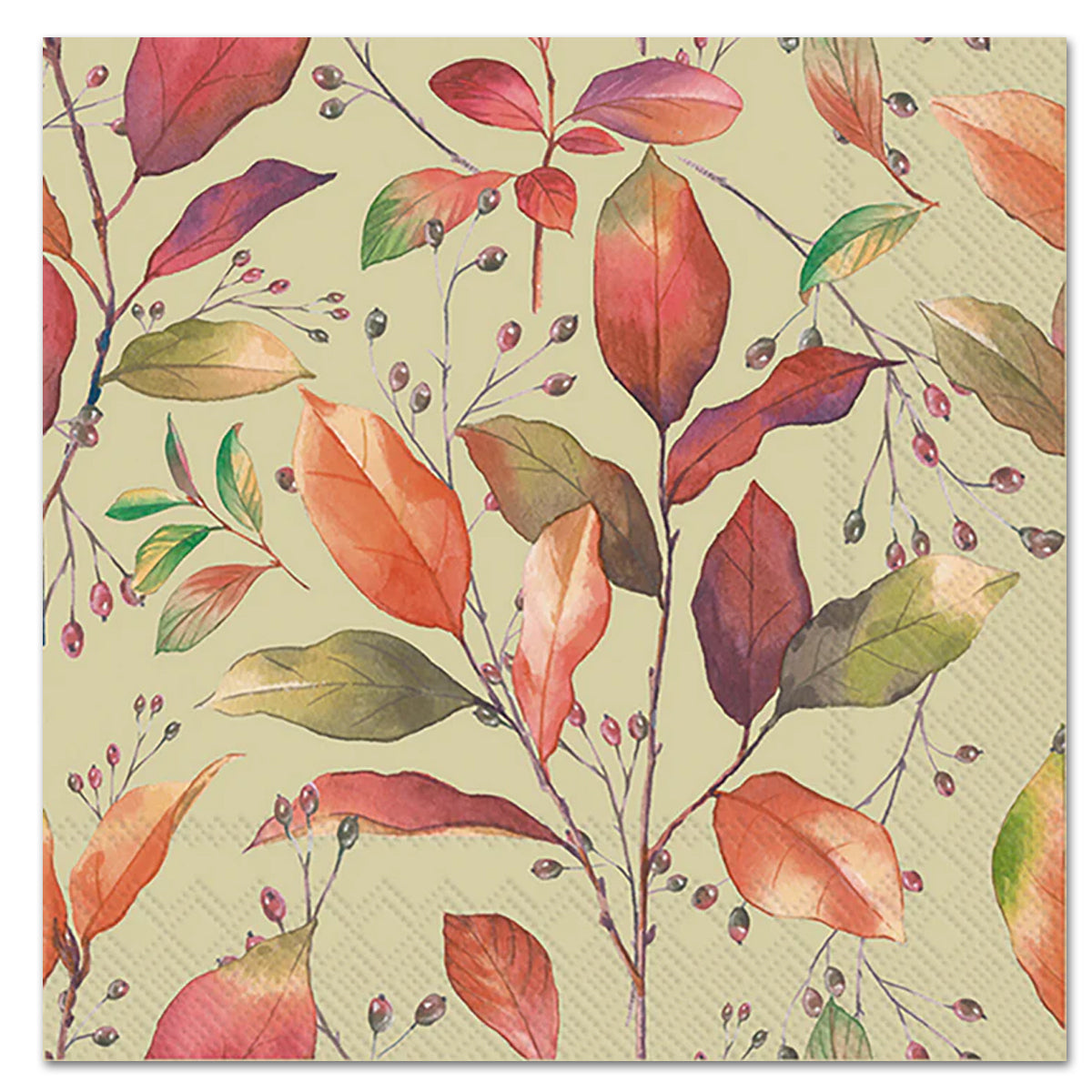 Colorful Autumn Paper Luncheon Napkins