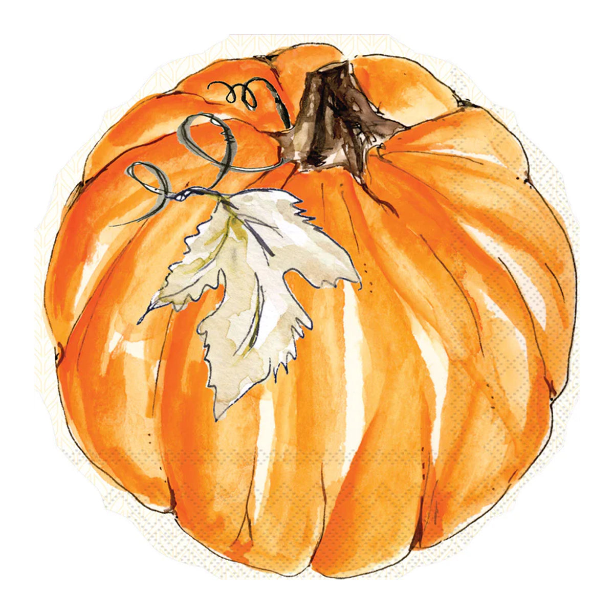 Chinoiserie Pumpin Die-cut Luncheon Napkins