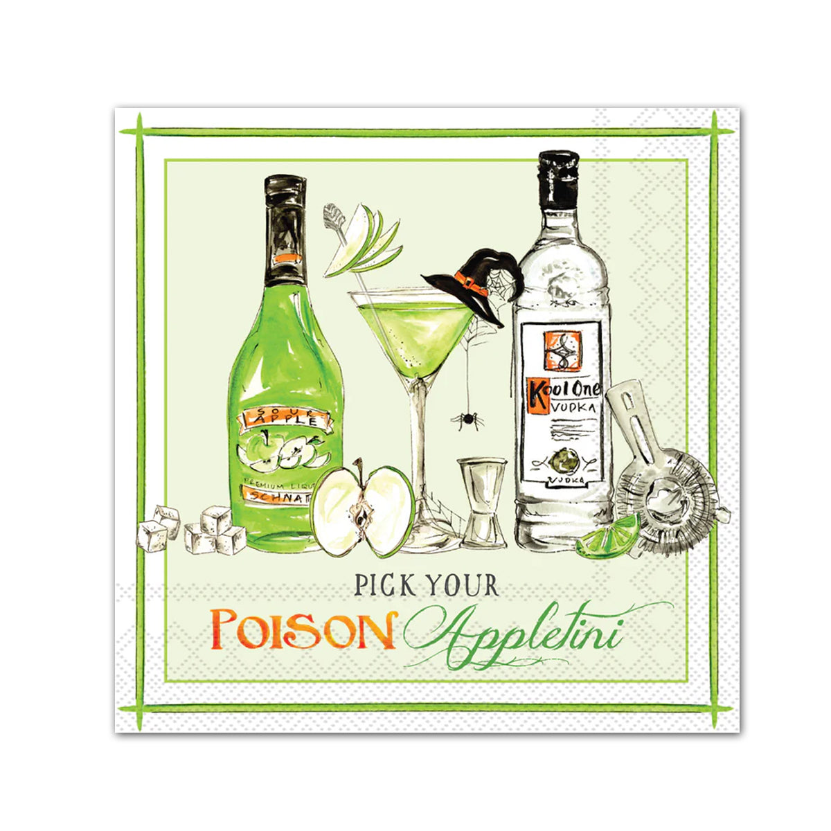 Pick Your Poison Appletini Paper Cocktail Napkins