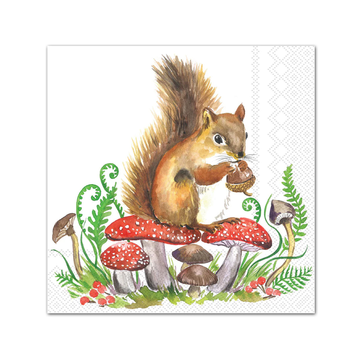 Autumn Squirrel Paper Beverage Napkins