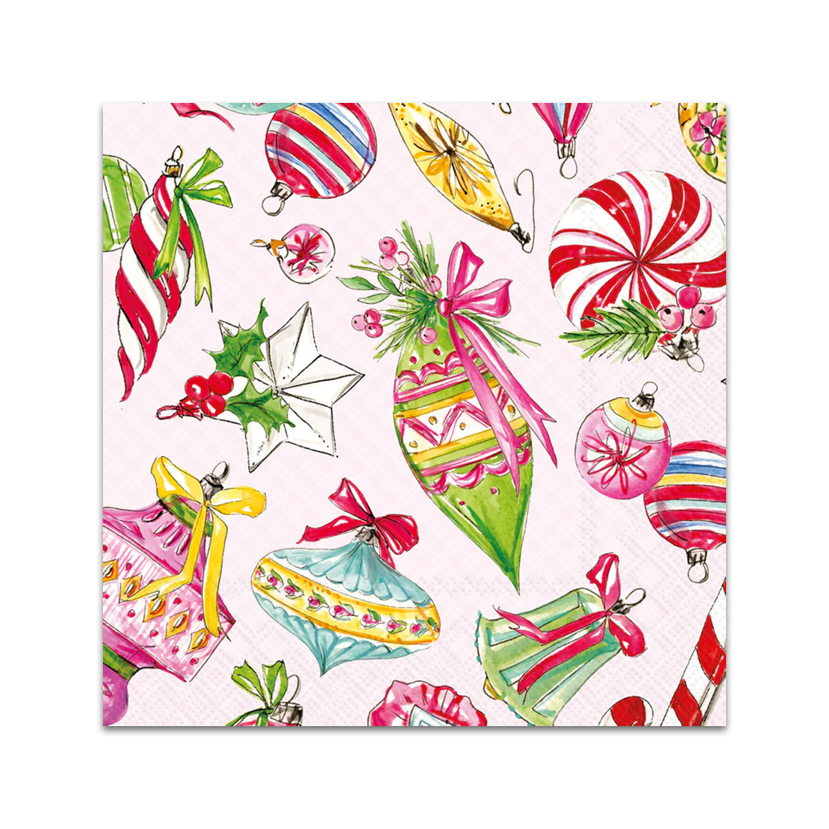 Vintage Ornaments Paper Beverage Napkins