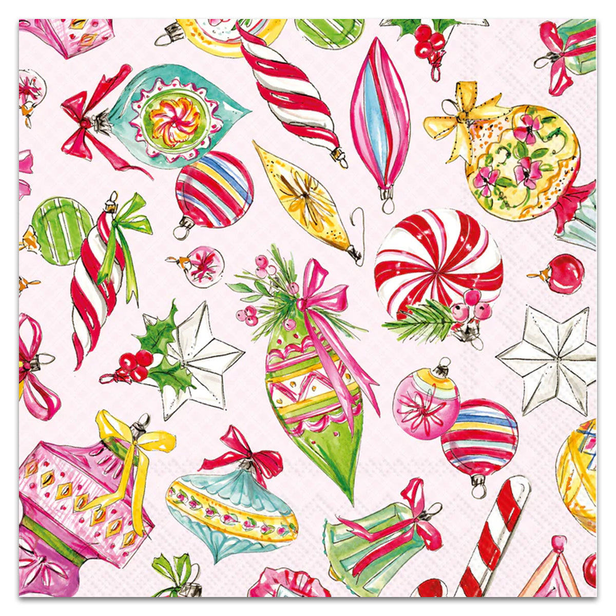 Vintage Ornaments Paper Luncheon Napkins