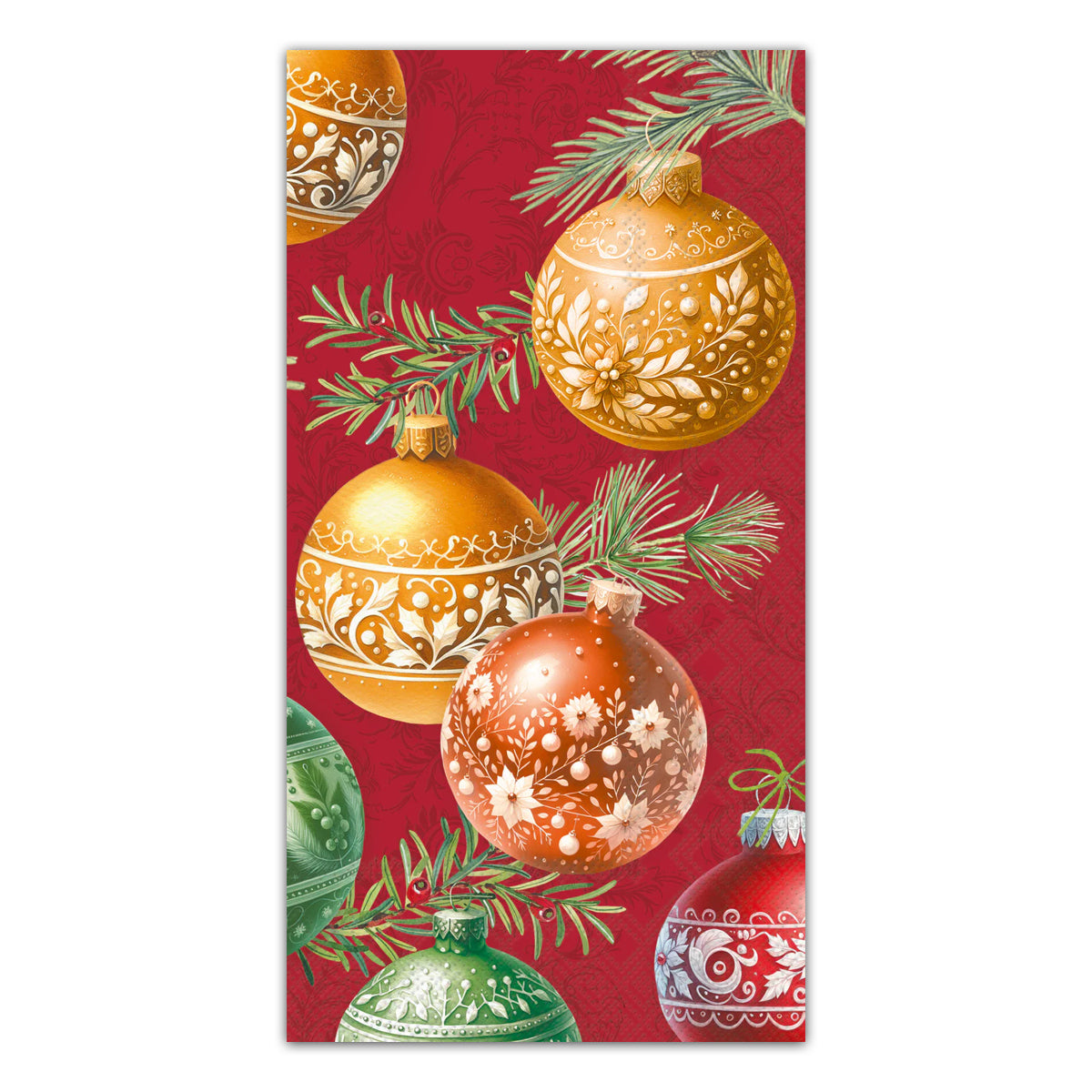 Christmas Bubbles Paper Guest Towels - Buffet Napkins
