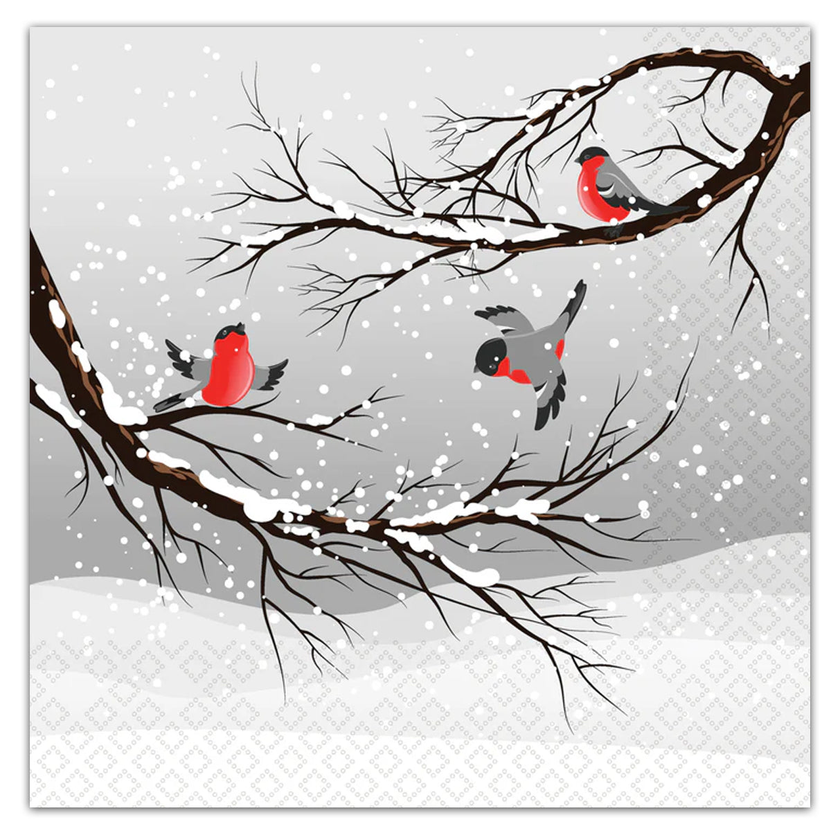 Birds Snow Play Paper Luncheon Napkins