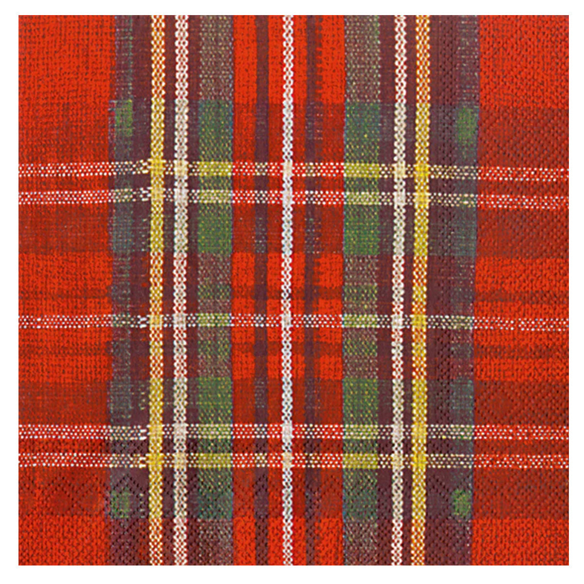 Classic Red Plaid Holiday Paper Luncheon Napkins