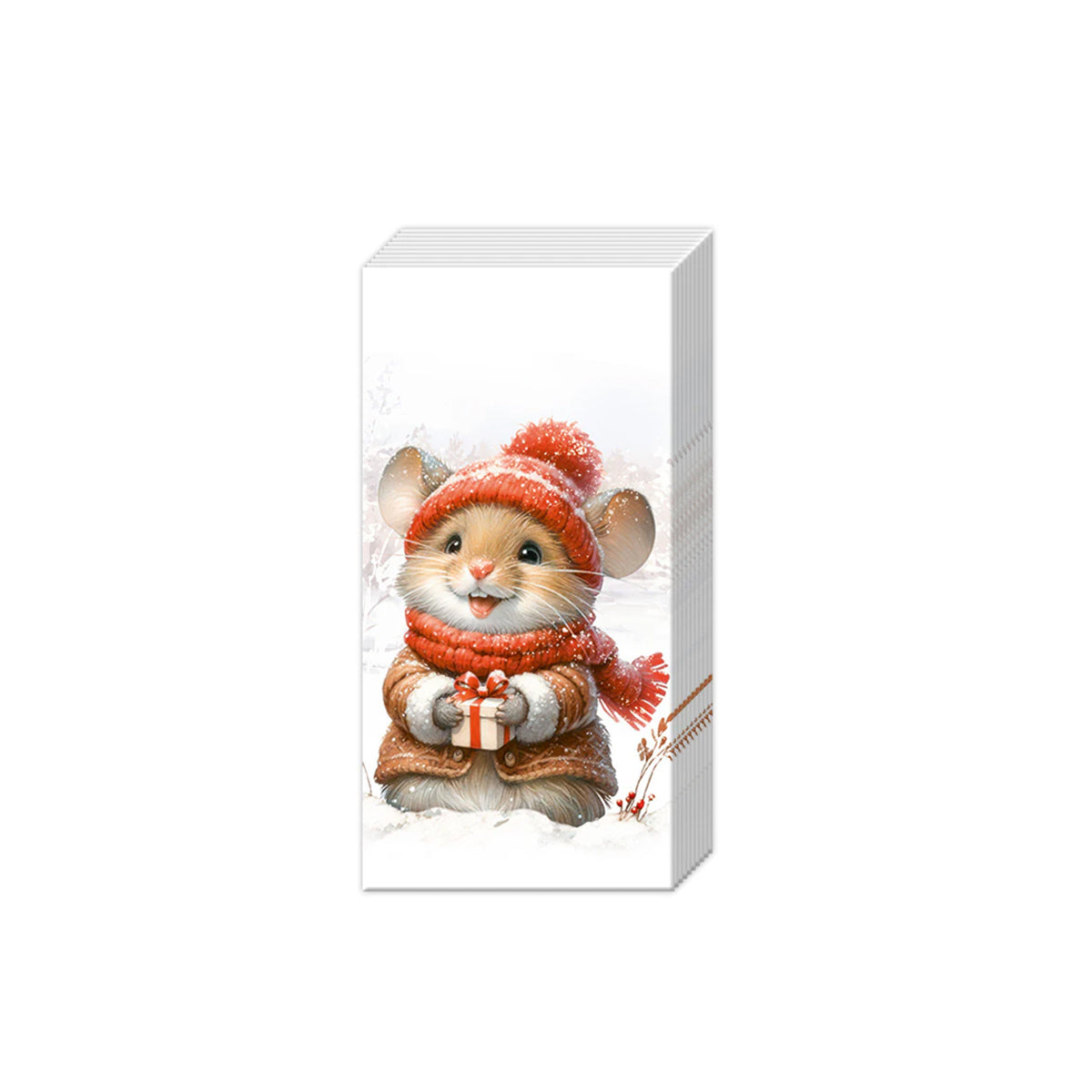 Elli the Christmas Mouse Paper Pocket Tissues