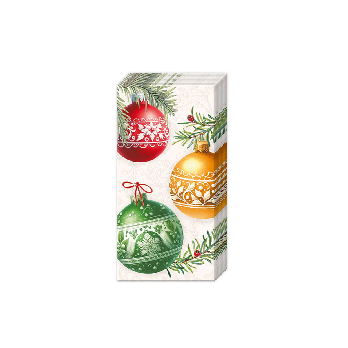 Christmas Bubbles Cream Paper Pocket Tissues