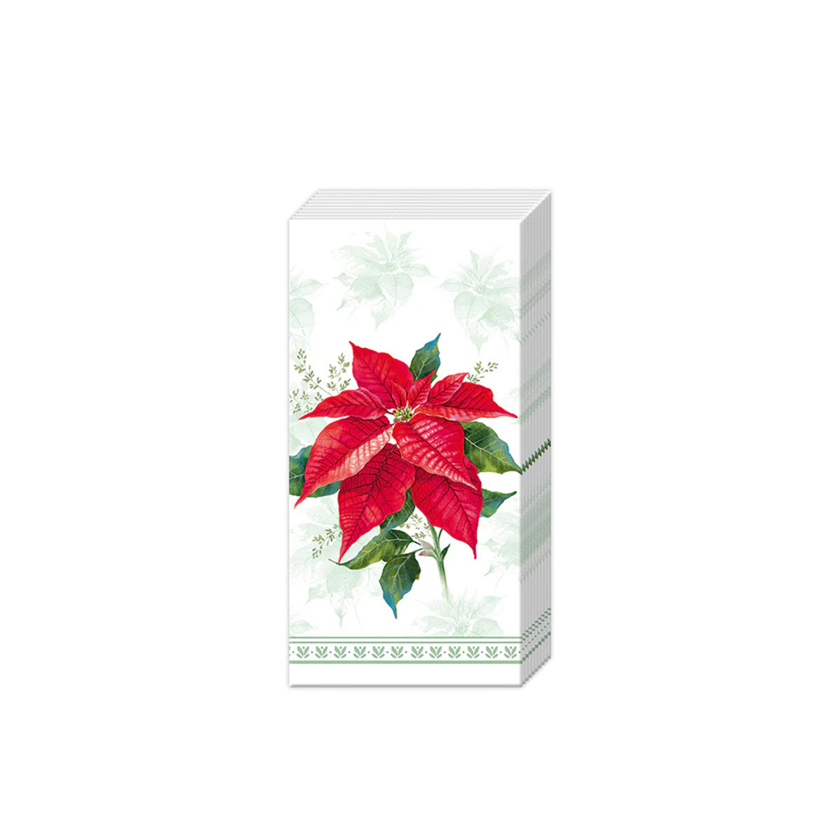 Holiday Poinsetta Paper Pocket Tissues