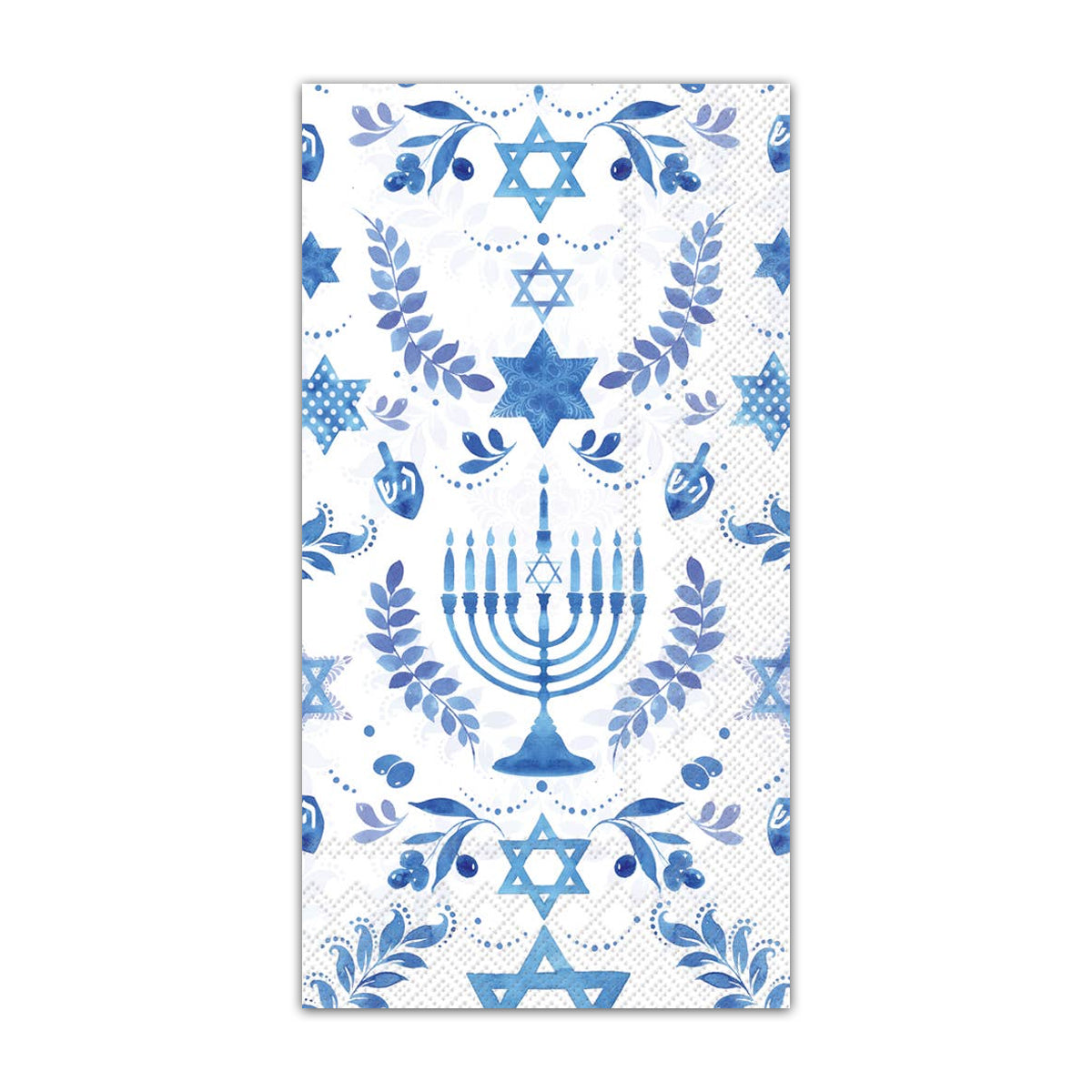 Festive Hanukkah Paper Guest Towels - Buffet Napkins