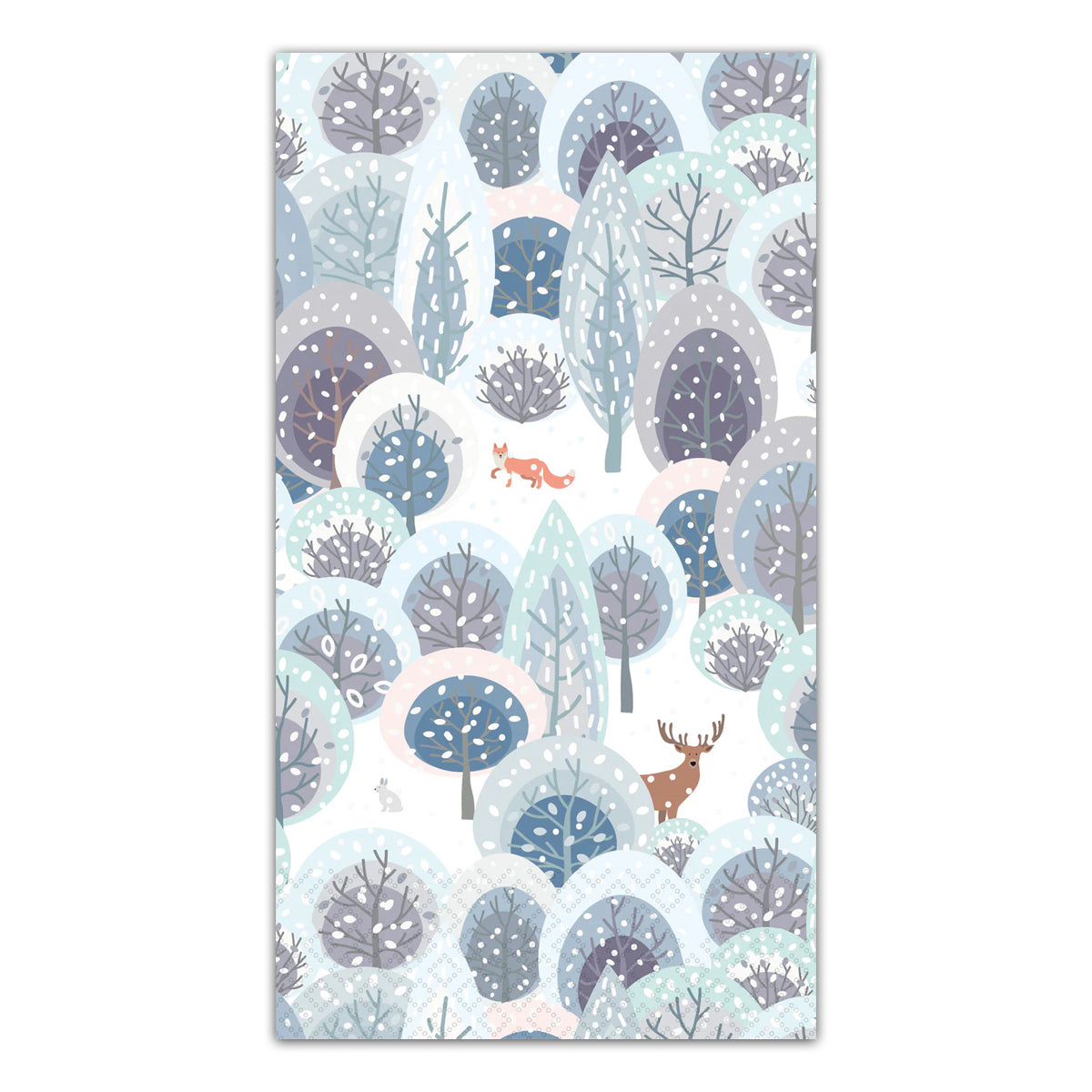 Winter Forest Hide and Seek Paper Guest Towels