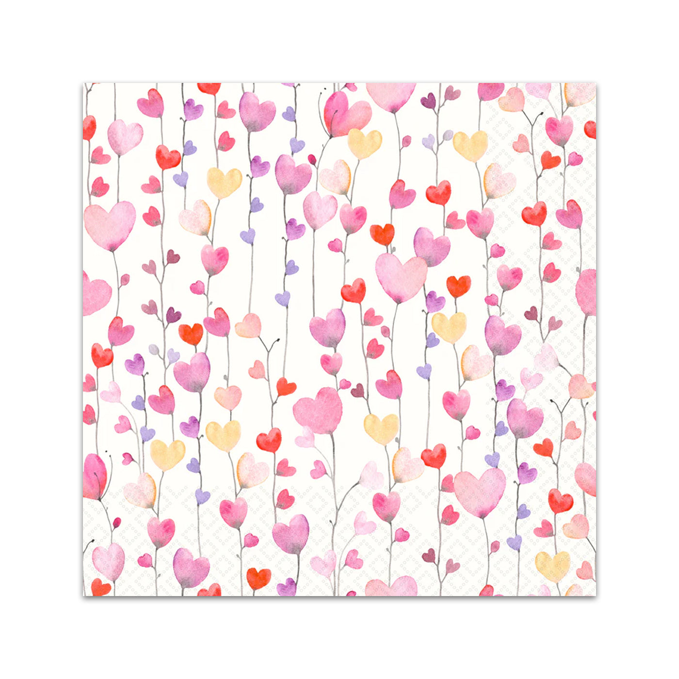 Hearts on a String Paper Beverage Napkins