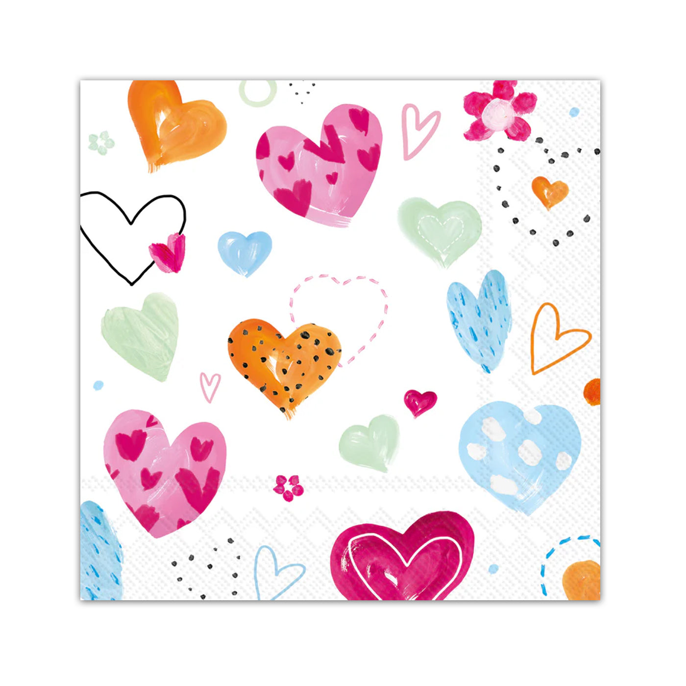 Joyful Hearts Paper Beverage Napkins
