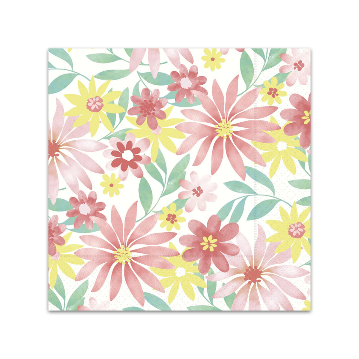 Floral Pastel Paper Beverage Napkins