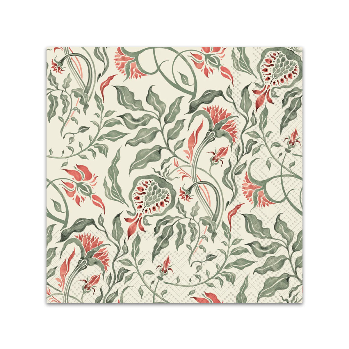 Royal Pattern Olive Paper Beverage Napkins