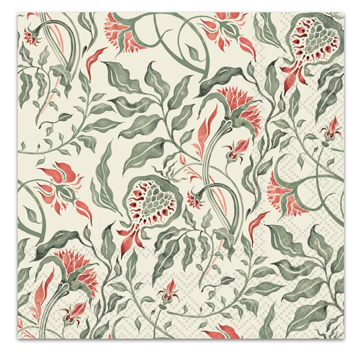 Royal Pattern Olive Paper Luncheon Napkins