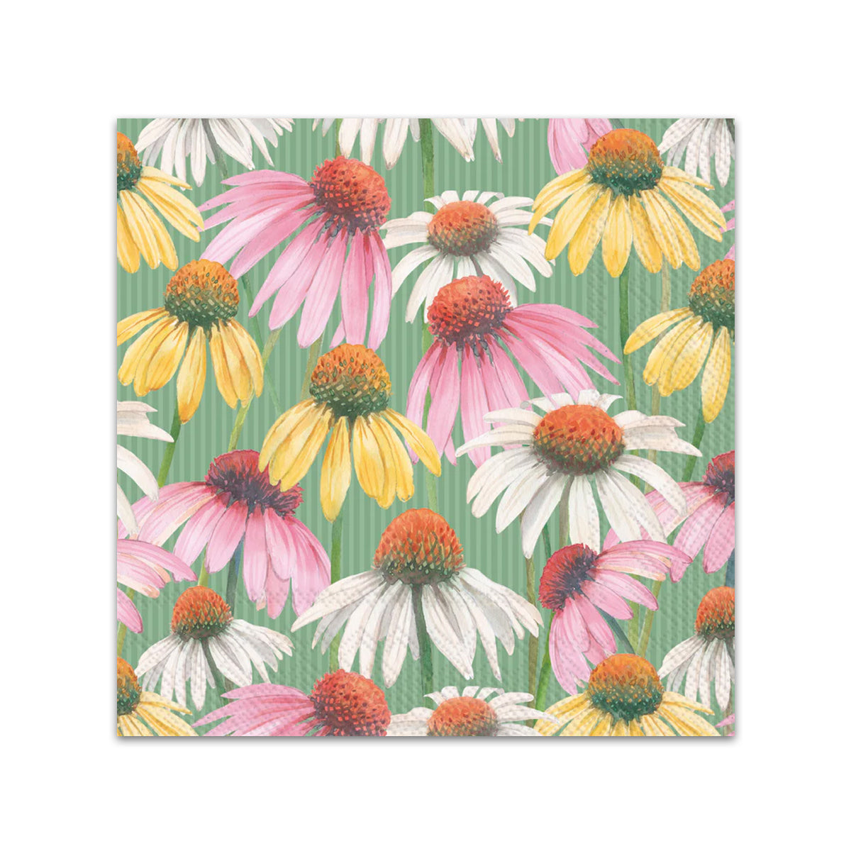 Pastel Garden Paper Beverage Napkins