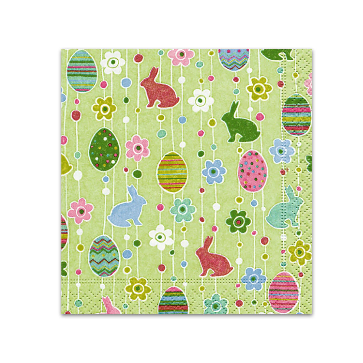 Bunny Easter Egg Garden Paper Beverage Napkins