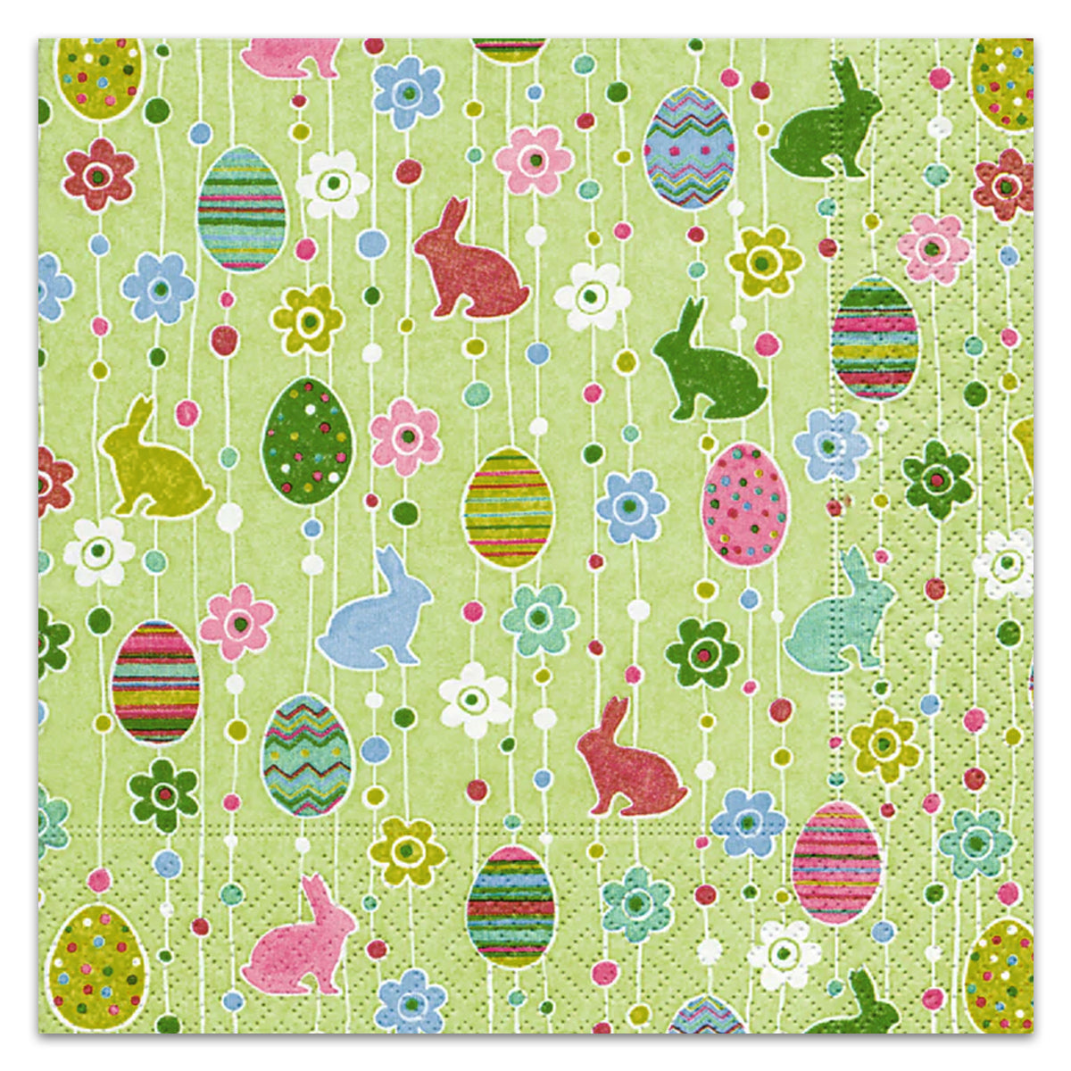 Bunny Easter Egg Garden Luncheon Napkins