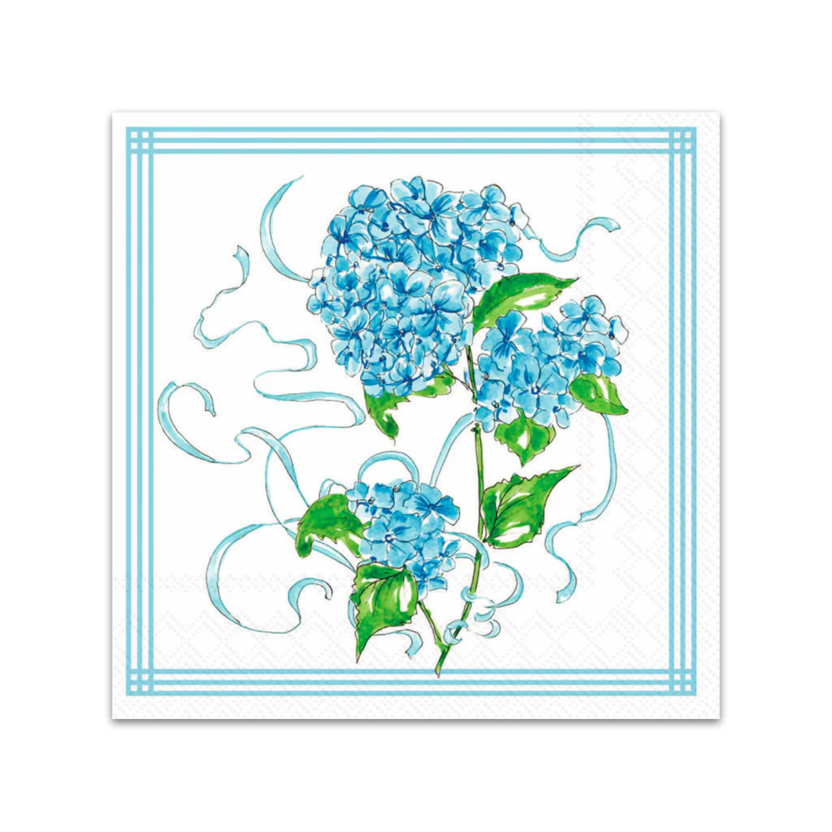 Hydrangea Gems Paper Beverage Napkins