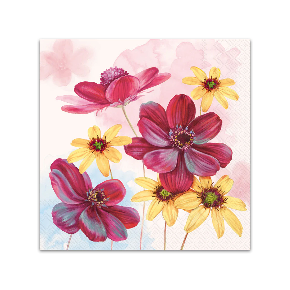 Joyful Blooms Paper Beverage Napkins