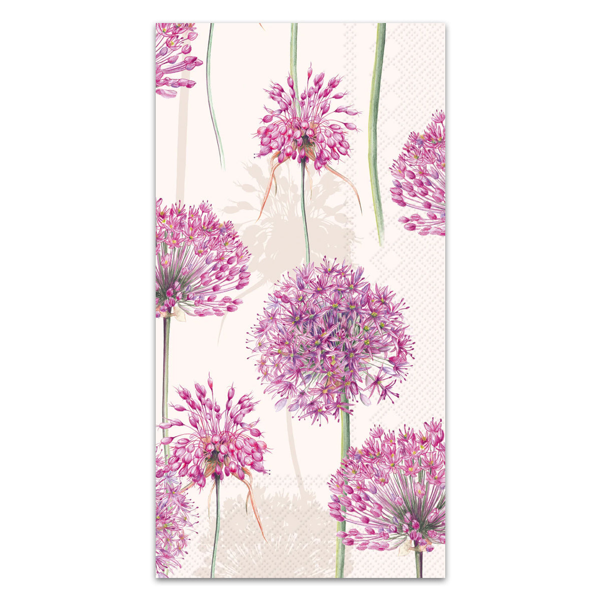 Allium Garden Cream Guest Towels - Buffet Napkins