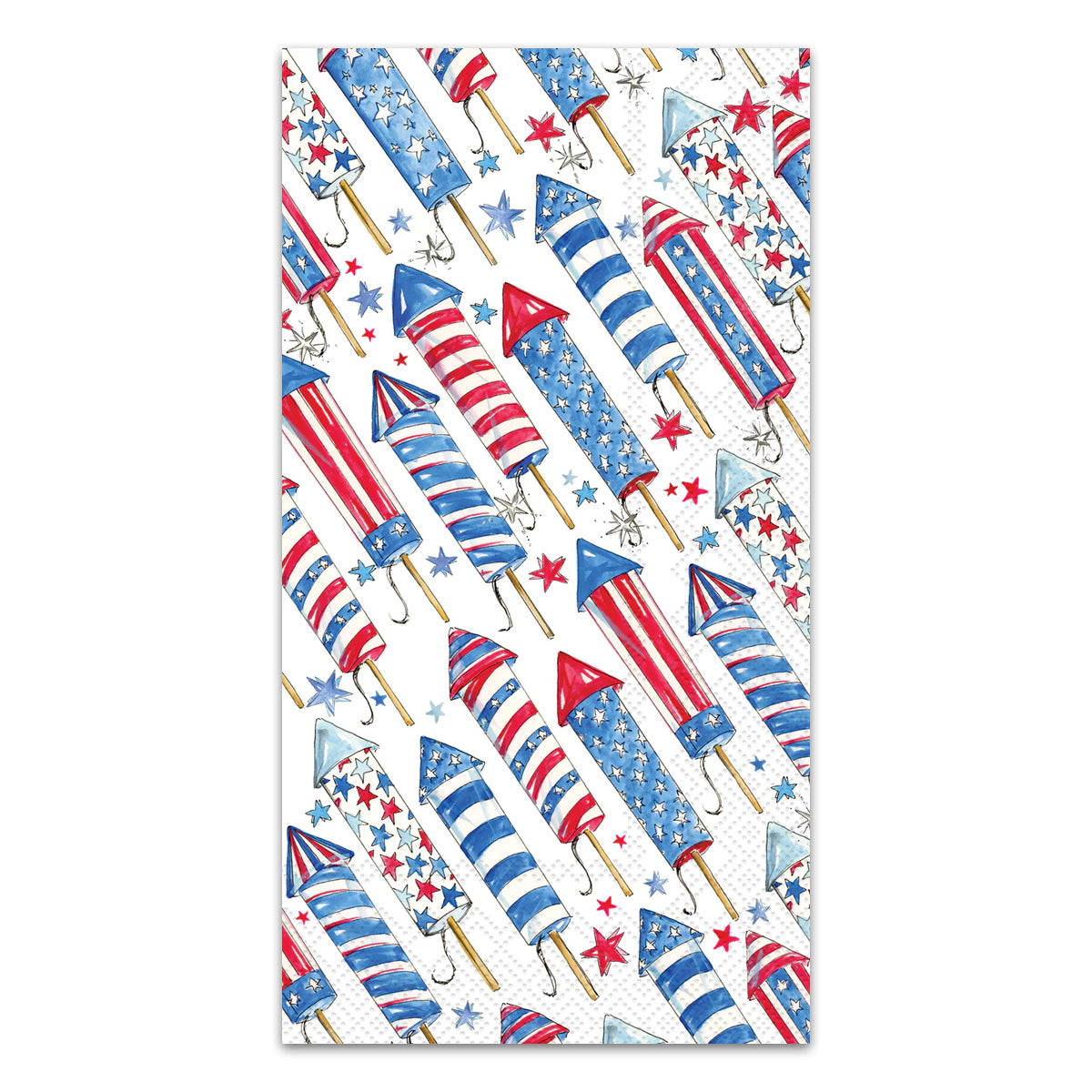 Patriotic Rockets Paper Guest Towels - Buffet Napkins