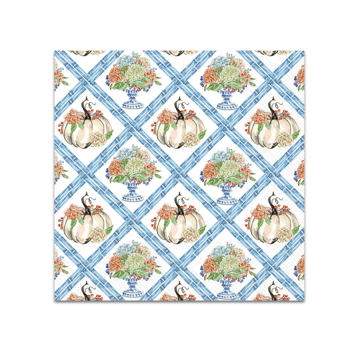 Fall Hydrangea Paper Beverage Napkins