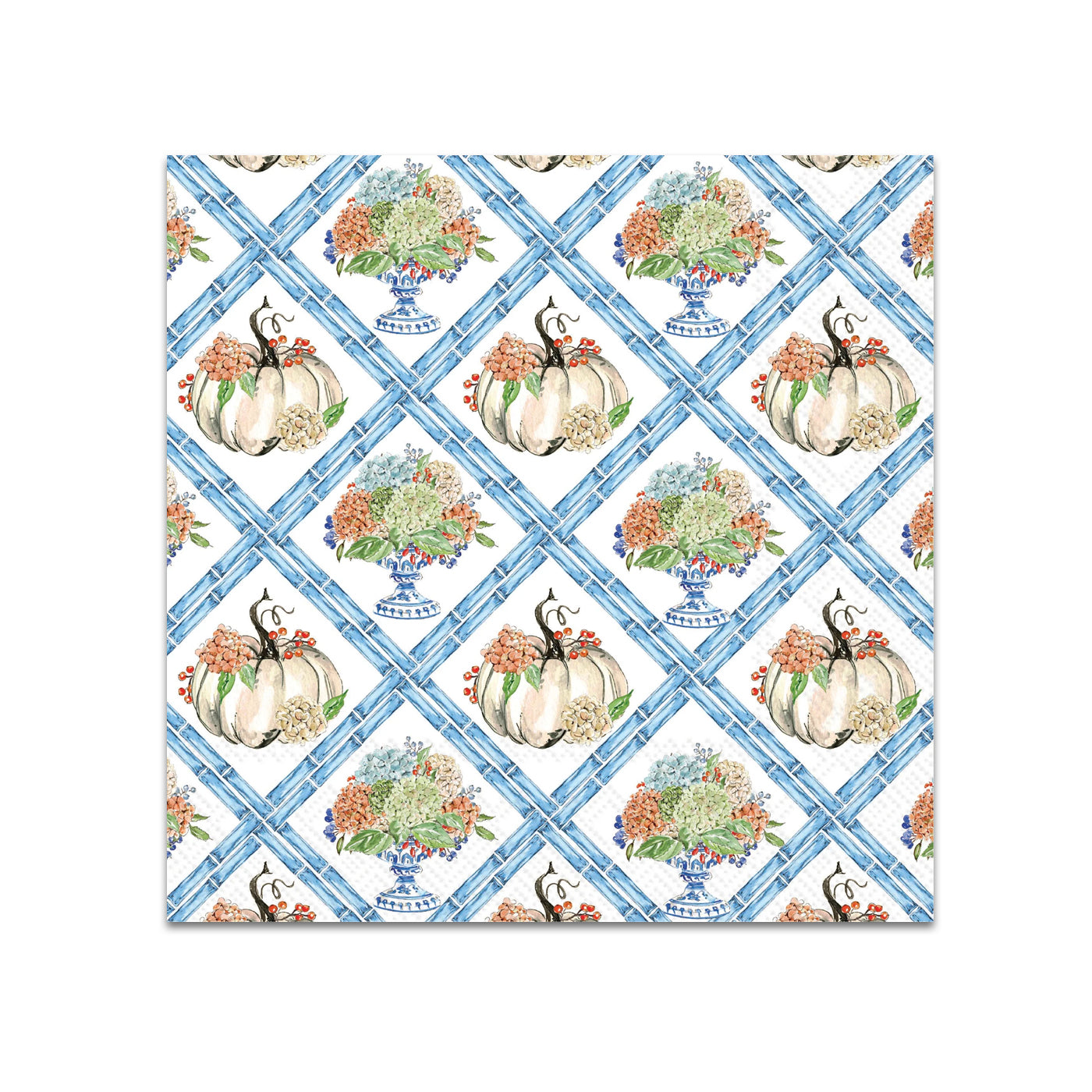Fall Hydrangea Paper Beverage Napkins