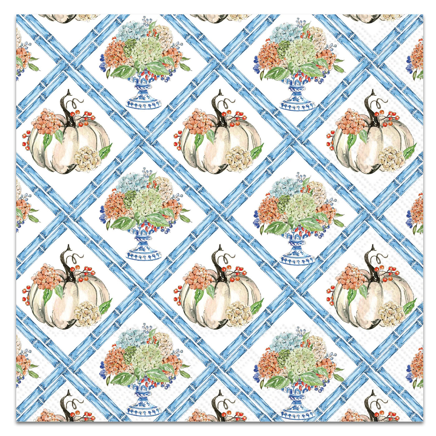 Fall Hydrangea Paper Luncheon Napkins