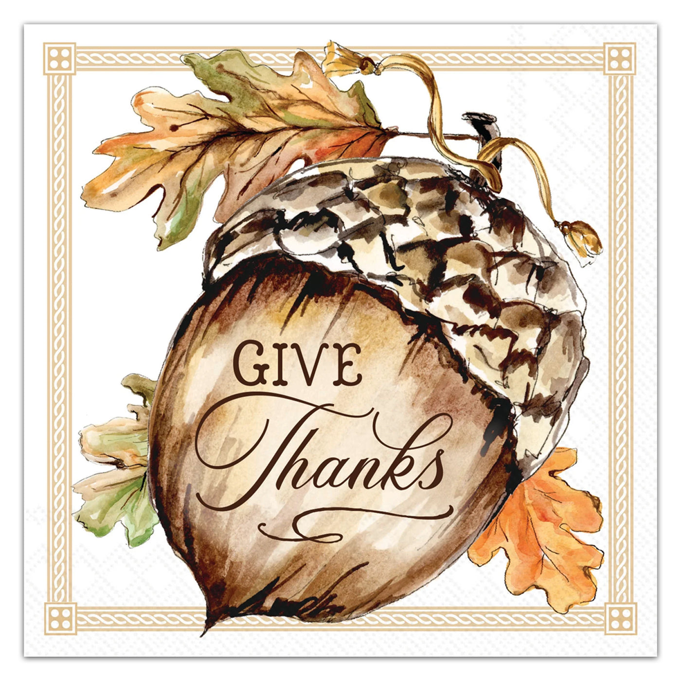 Thanksgiving Thanks Paper Luncheon Napkins