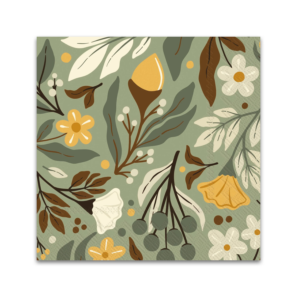 Autumn Acorns Paper Beverage Napkins