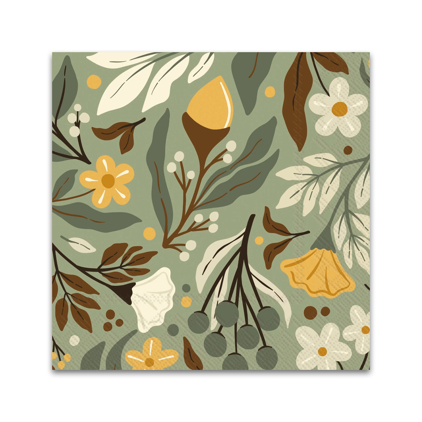 Autumn Acorns Paper Beverage Napkins