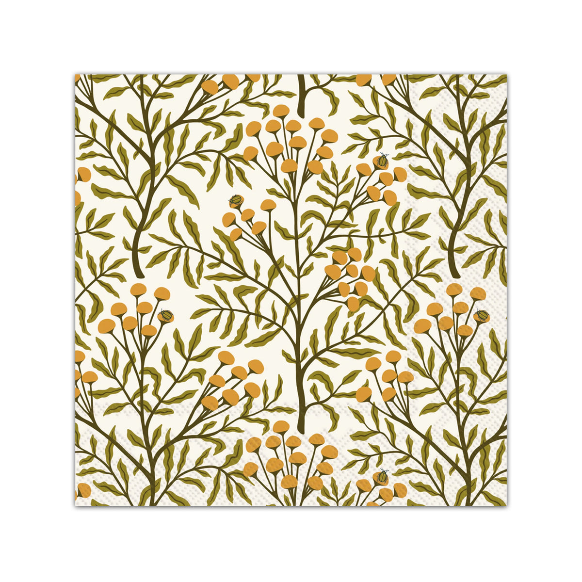 Tansy Fall Acorns Paper Beverage Napkins
