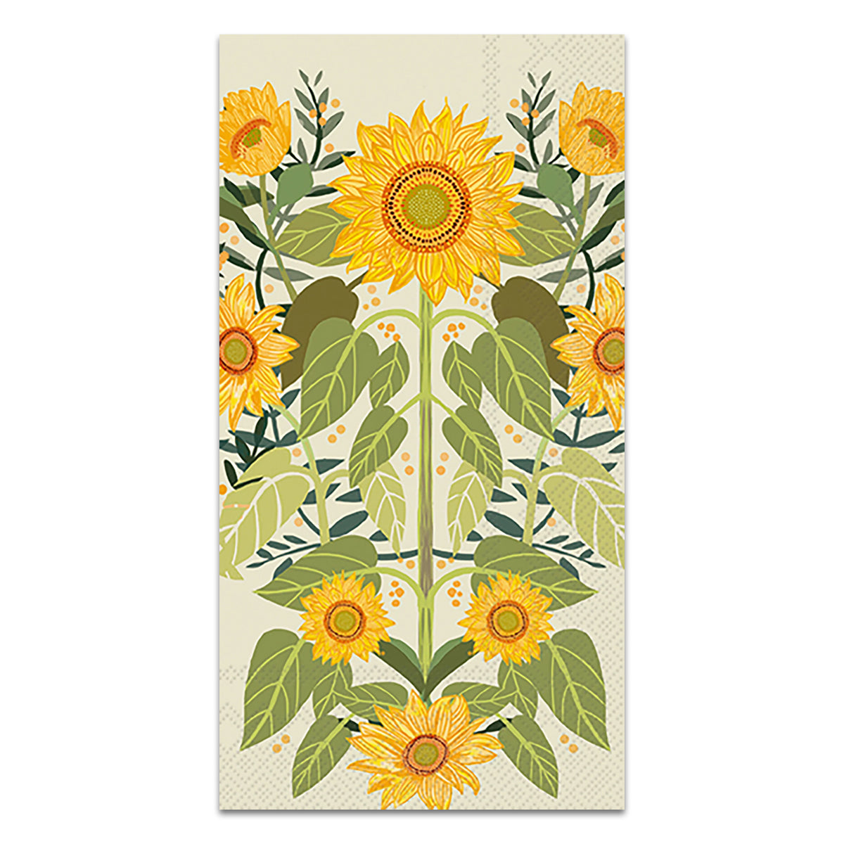 Autumn Gold Sunflowers Paper Guest Towels - Buffet Napkins