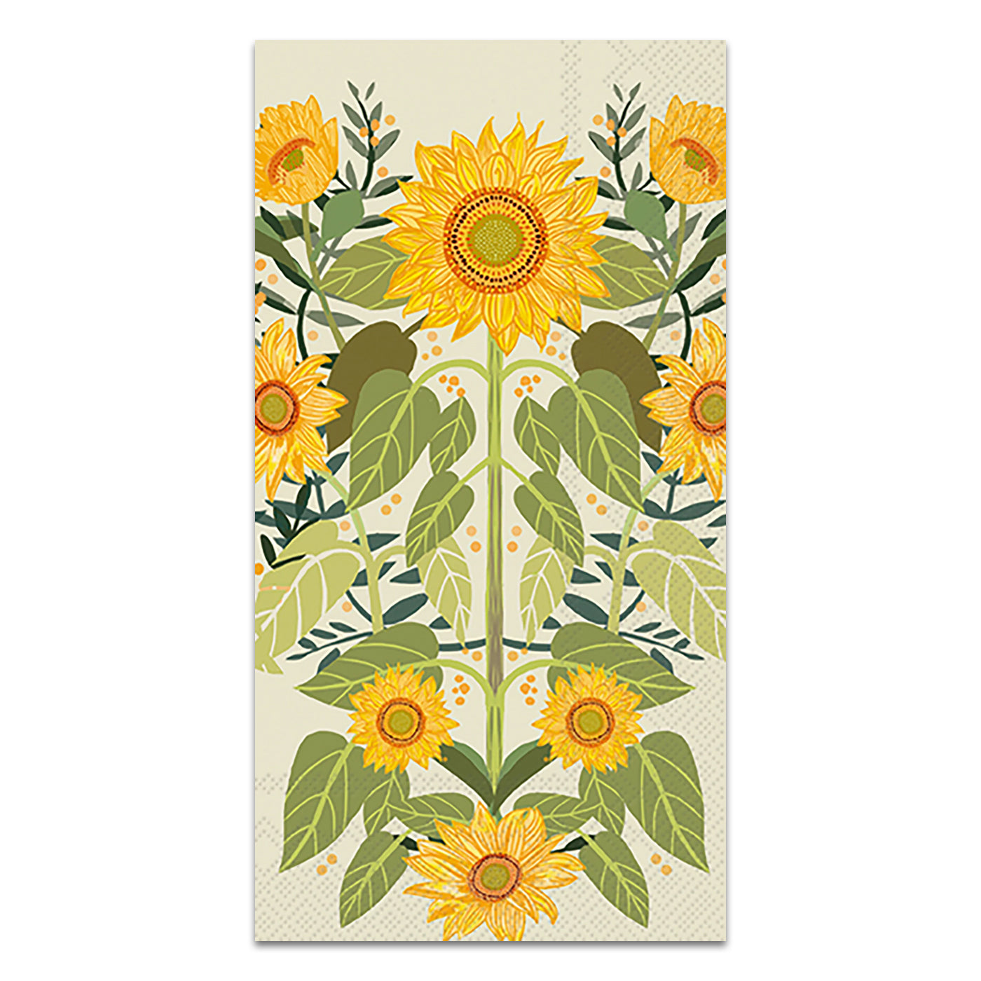 Autumn Gold Sunflowers Paper Guest Towels - Buffet Napkins