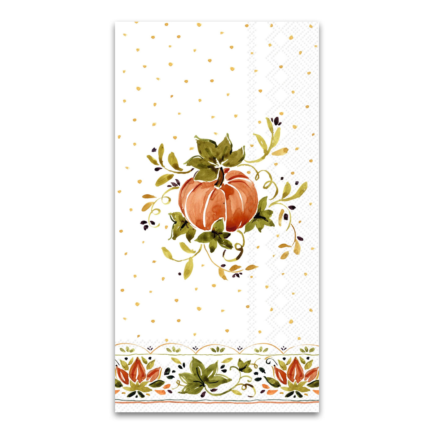 Orchard & Vine Pumpkin Paper Guest Towels - Buffet Napkins
